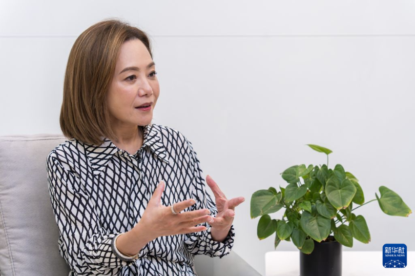 6月15日，香港潮属社团总会副主席、第五届“香港潮州节”筹委会主席杨玳诗接受采访。