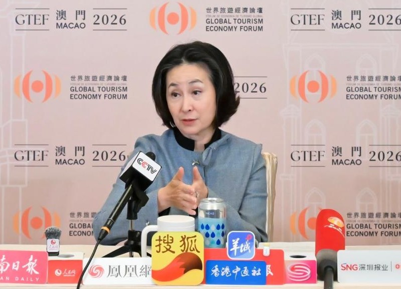 何超琼在澳门接受媒体采访。 何超琼在澳门接受媒体采访。