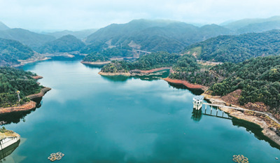 位于江西省寻乌县的东江源水库水源地。