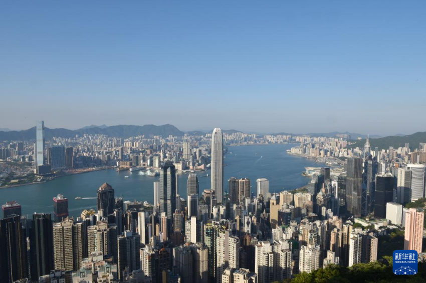 这是5月12日拍摄的香港城市风光。