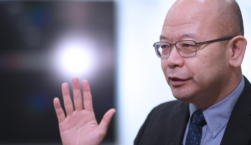 6月11日，香港太空机械人与能源中心联合主任于宏宇教授接受记者采访。