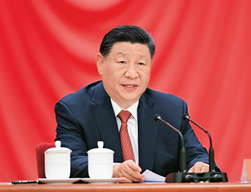 2025年4月28日，庆祝中华全国总工会成立100周年暨全国劳动模范和先进工作者表彰大会在北京人民大会堂隆重举行。中共中央总书记、国家主席、中央军委主席习近平出席大会并发表重要讲话。图片来源：新华网