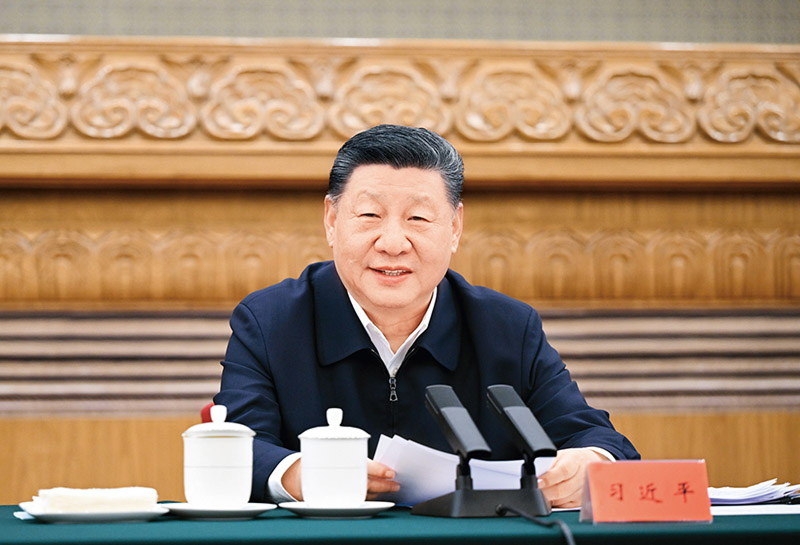 2025年2月17日，中共中央总书记、国家主席、中央军委主席习近平在京出席民营企业座谈会并发表重要讲话。图片来源：新华网