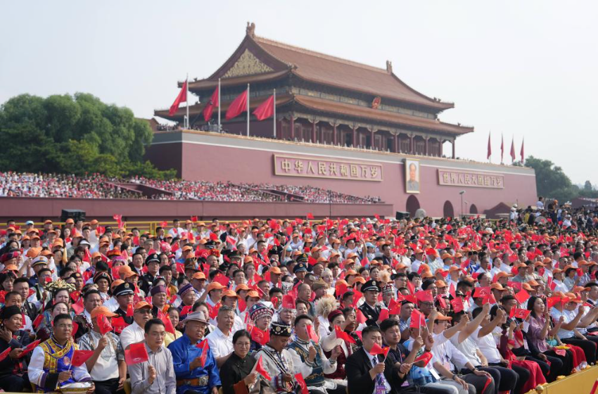 9月3日，纪念中国人民抗日战争暨世界反法西斯战争胜利80周年大会在北京隆重举行。这是观礼的嘉宾。
