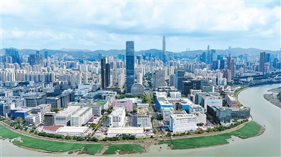 图为位于深圳市福田区的河套深港科技创新合作区。