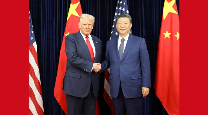 习近平同美国总统特朗普在釜山举行会晤