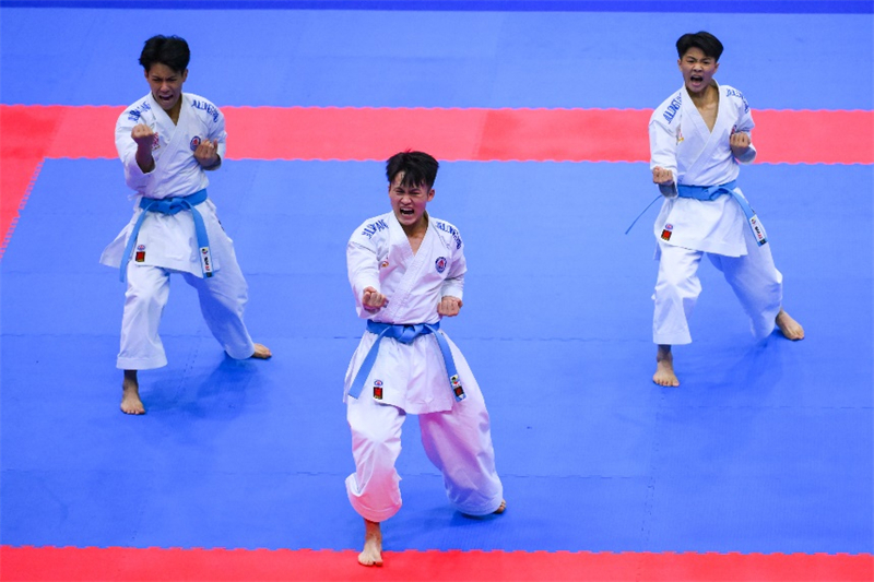 图为广东队在比赛中。澳门特区政府体育局供图