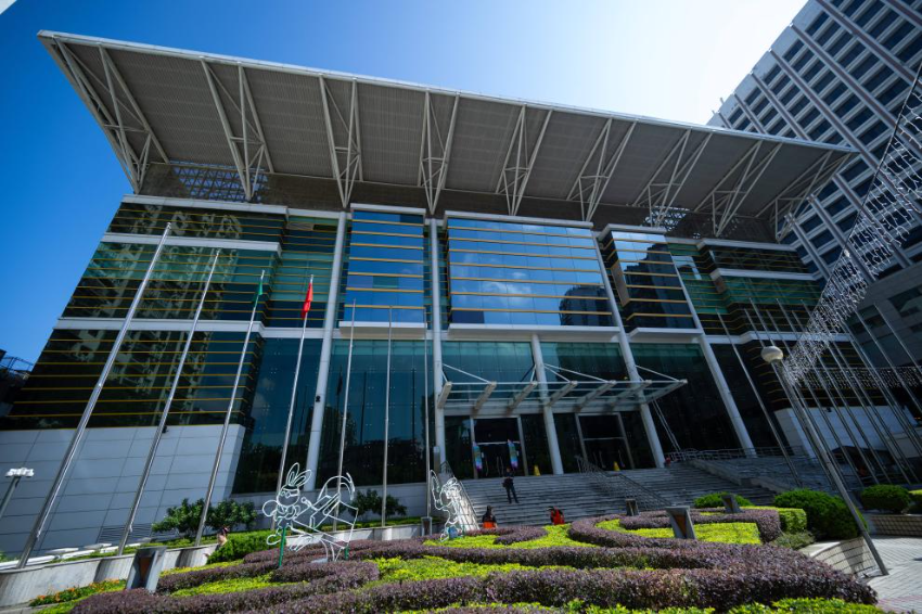 澳门塔石体育馆（10月17日摄）。全运会5人篮球男子18岁以下组比赛在这里举行。