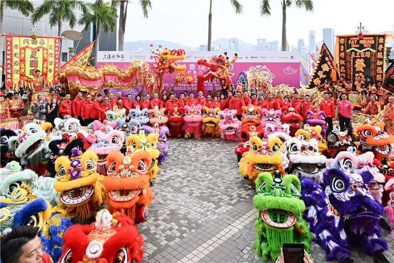 “2026香港龙狮节”在元旦开幕。