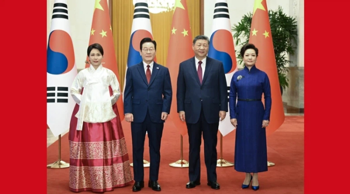 习近平同韩国总统李在明举行会谈