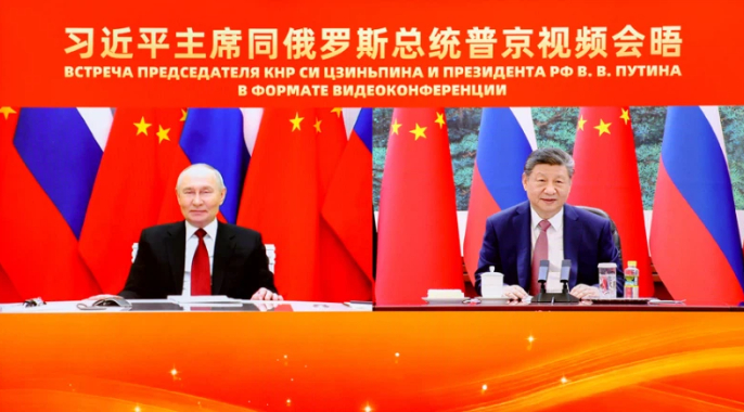 习近平同俄罗斯总统普京举行视频会晤