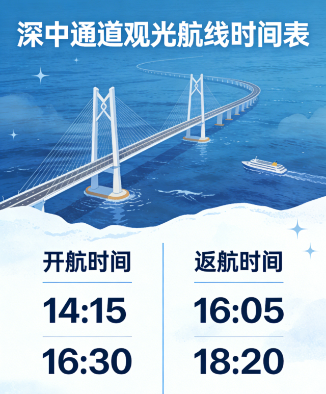 深中通道观光航线时间表。