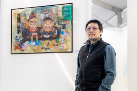 参展艺术家廖克敏。 参展艺术家廖克敏。
