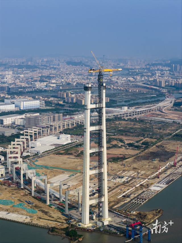 狮子洋大桥东索塔。