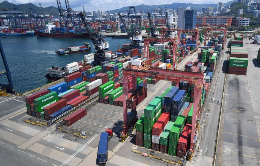 这是2025年5月22日拍摄的香港货柜码头。 这是2025年5月22日拍摄的香港货柜码头。