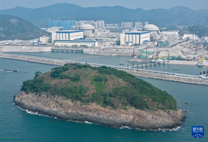 这是4月20日拍摄的中广核广东太平岭核电项目（无人机照片）。