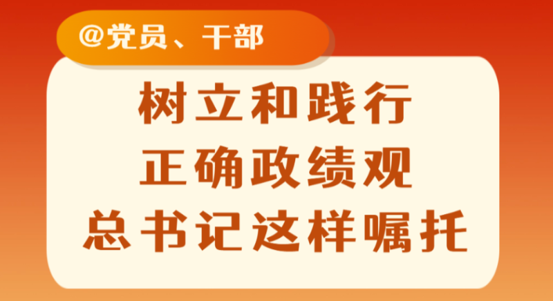 树立和践行正确政绩观，总书记这样嘱托